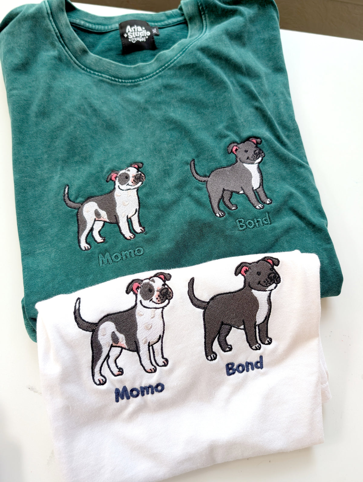 Cute Embroidered Pitbull T-Shirt