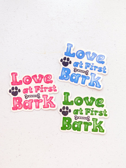 Holographic Heat Style Love at First Bark Sticker