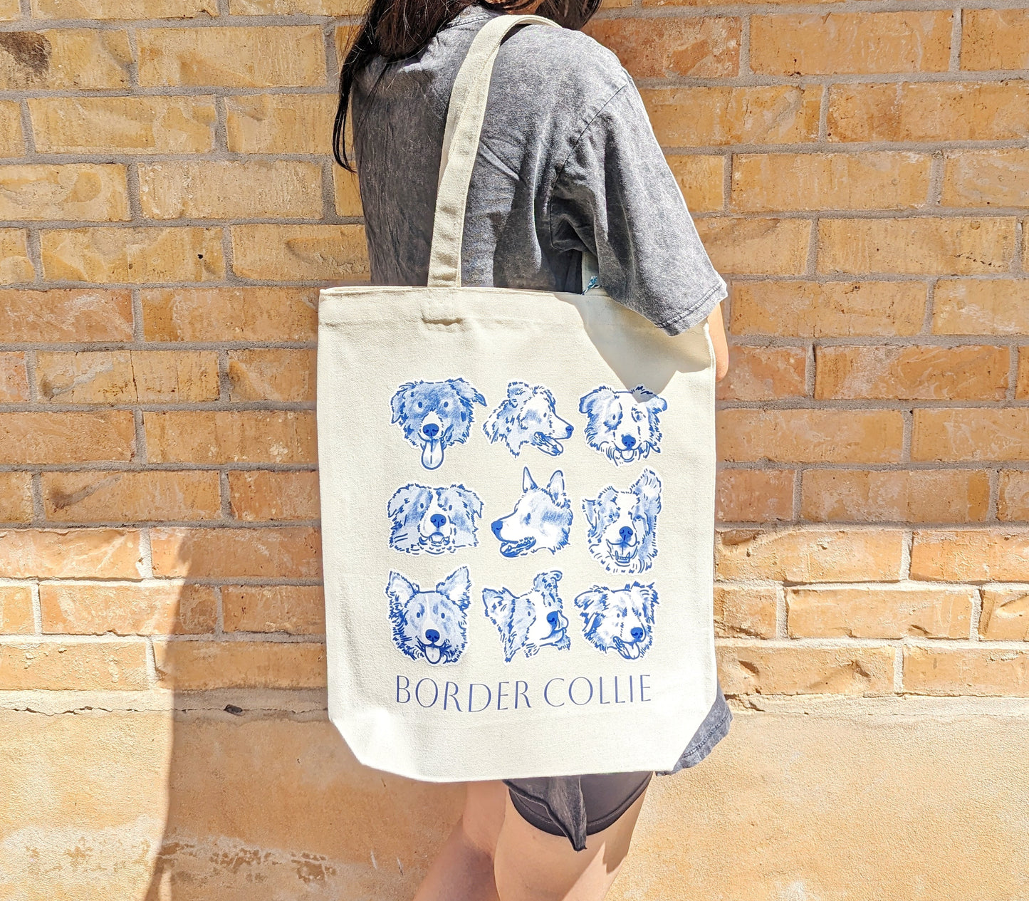 Border Collie Dog Tote Bag
