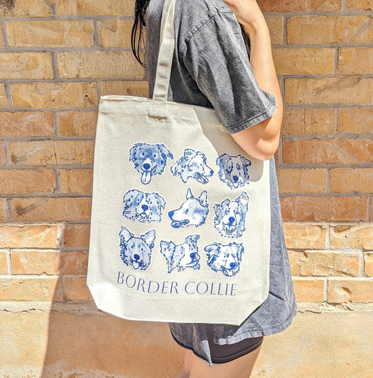 Border Collie Dog Tote Bag