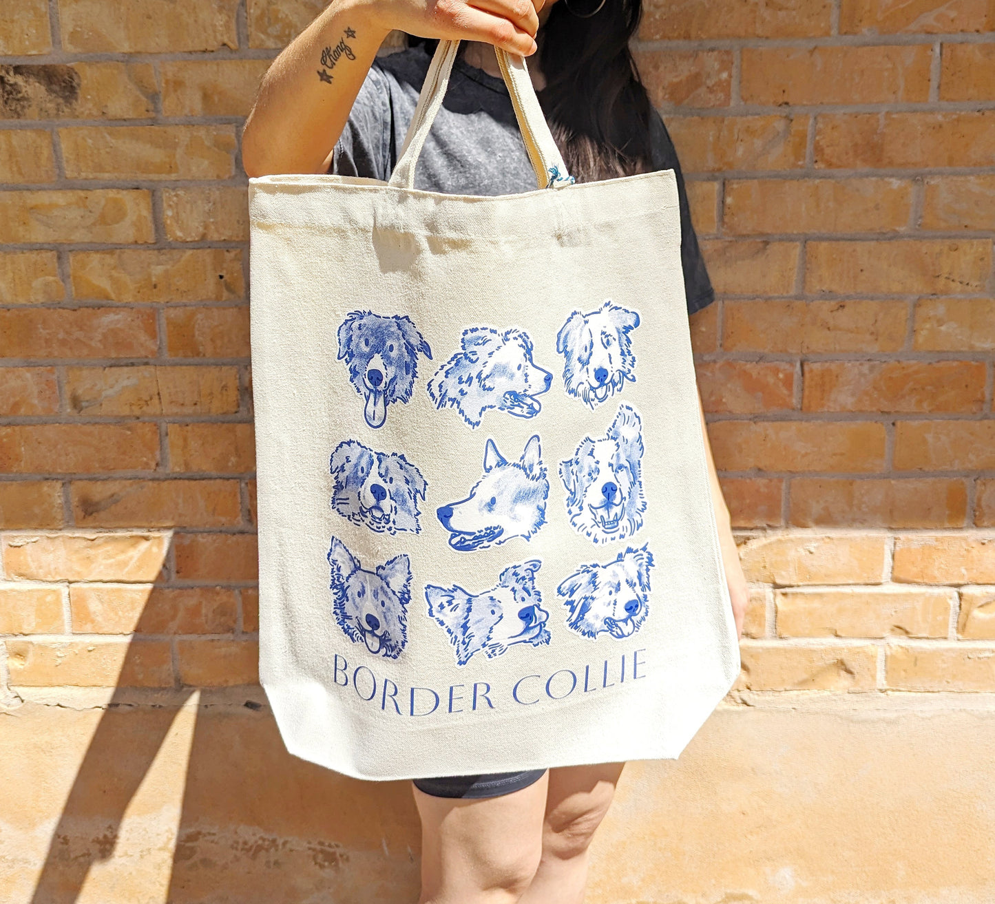 Border Collie Dog Tote Bag