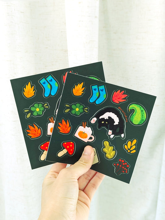 Autumn cozy sticker sheet