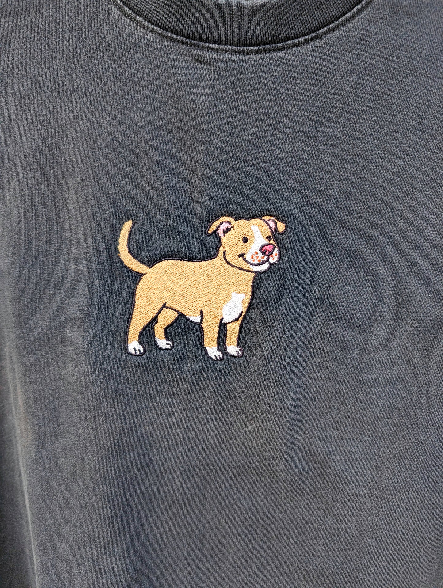 Cute Embroidered Pitbull T-Shirt