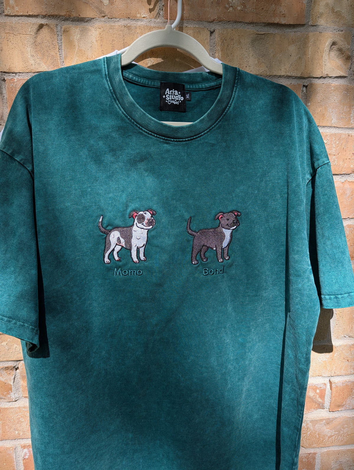 Cute Embroidered Pitbull T-Shirt