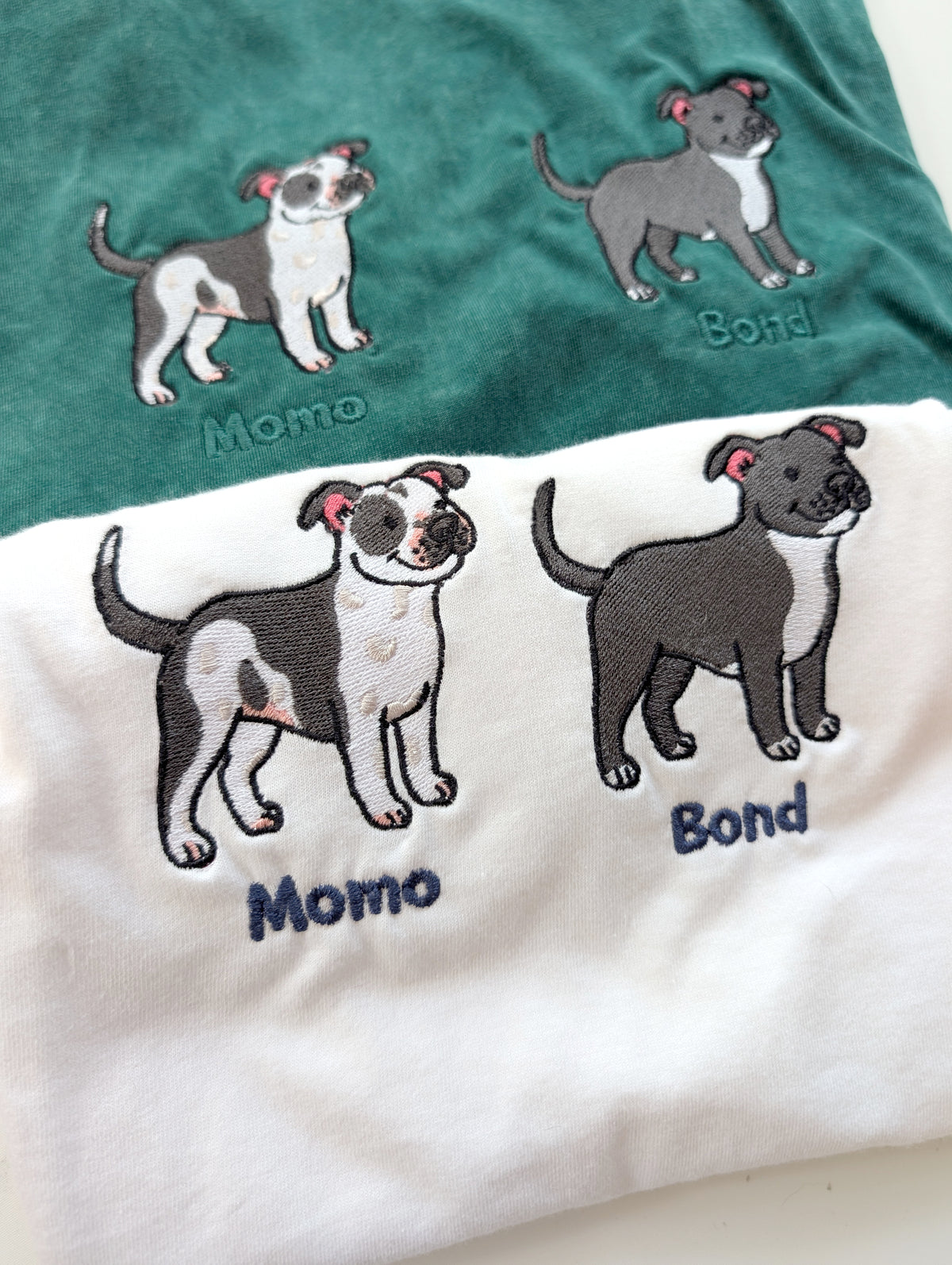 Cute Embroidered Pitbull T-Shirt