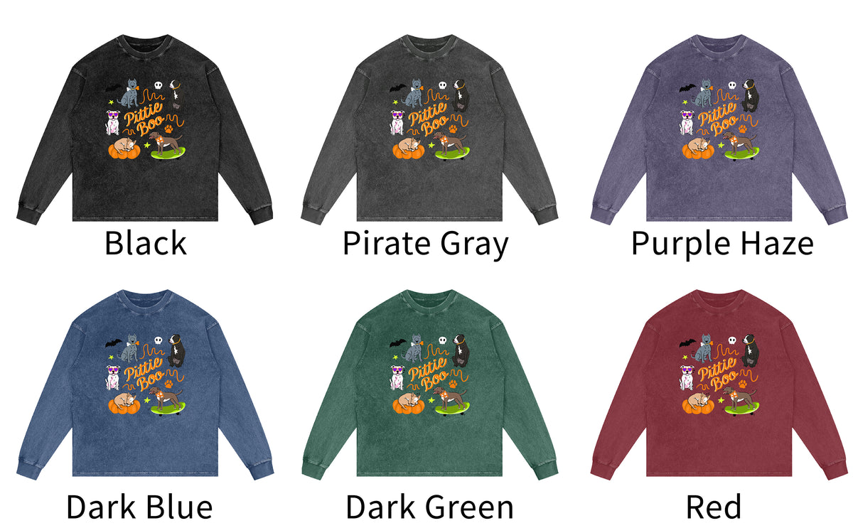 Pittie Pitbull Boo Halloween Shirt