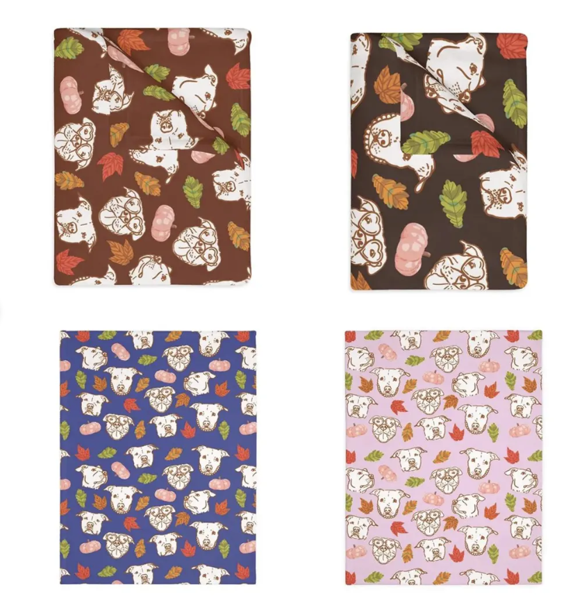 Custom Pet Blanket ( both side ) for Autumn and Fall and Winter