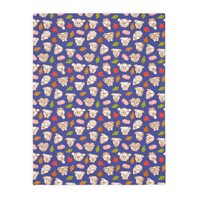 Custom Pet Blanket ( both side ) for Autumn and Fall and Winter