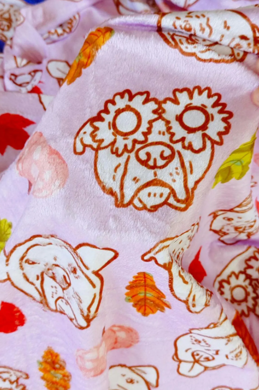 Custom Pet Blanket ( both side ) for Autumn and Fall and Winter