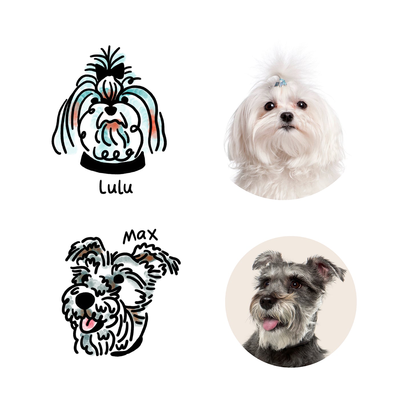 Custom cute pet portrait tee - Traditional tattoo art-inspired