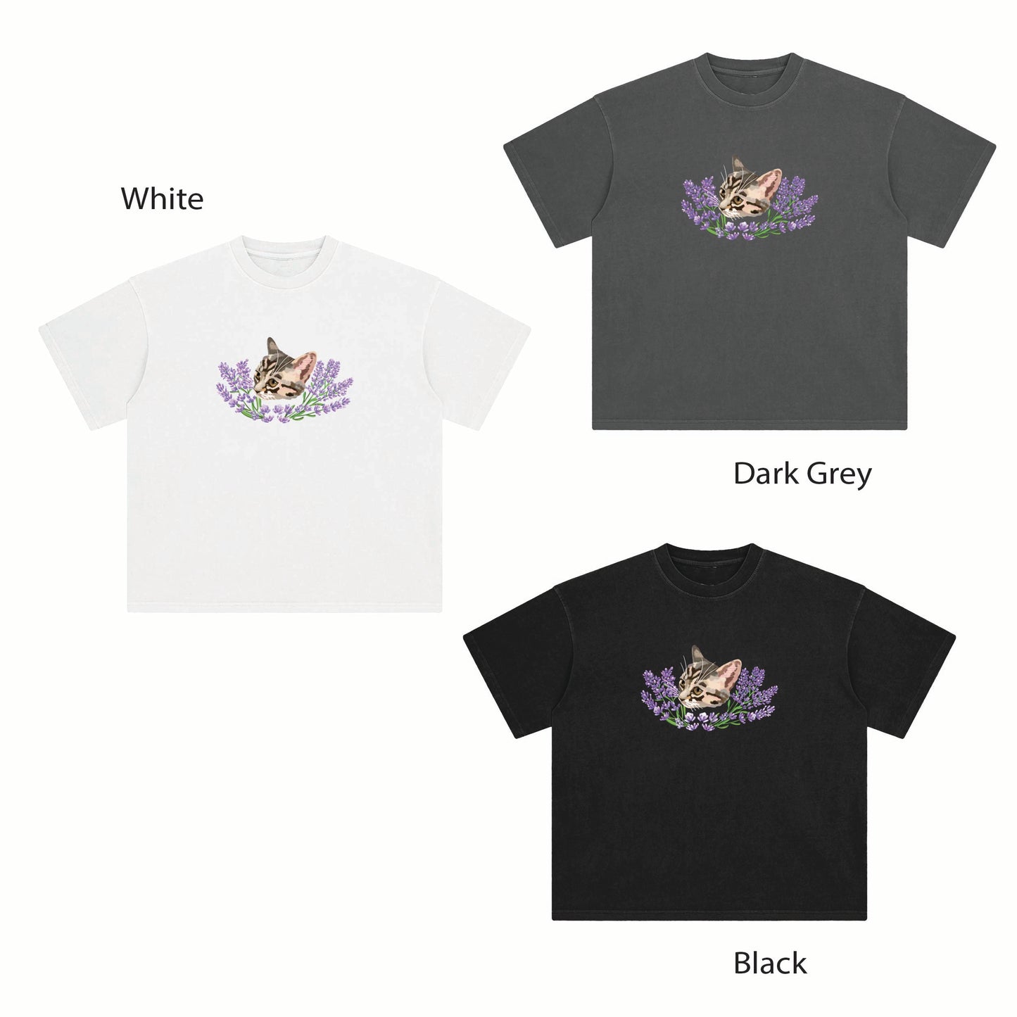 Custom pet portrait Summer florals T- shirt