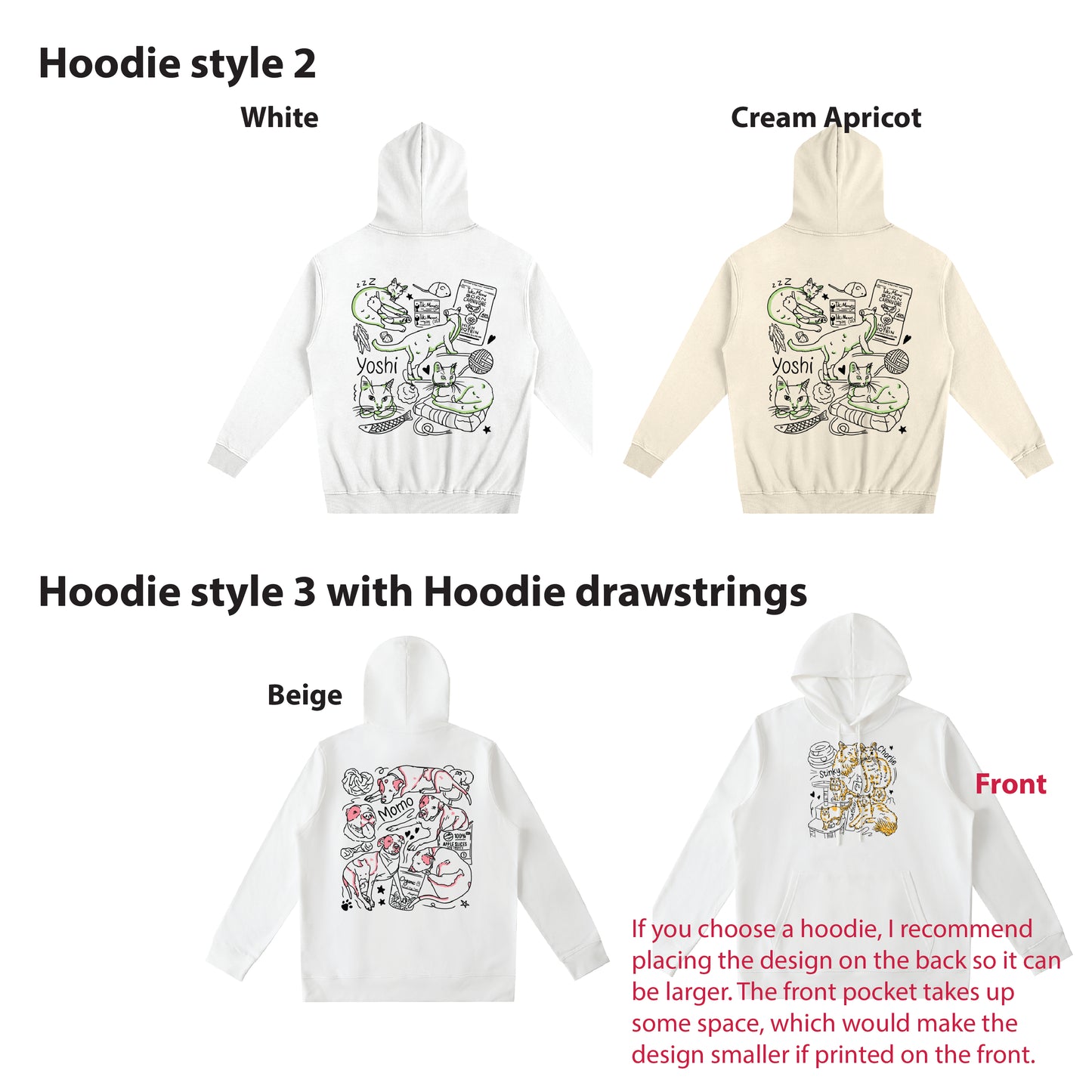 Custom Pet Shirt – Hand-Drawn Pet Illustration on Premium Shirt