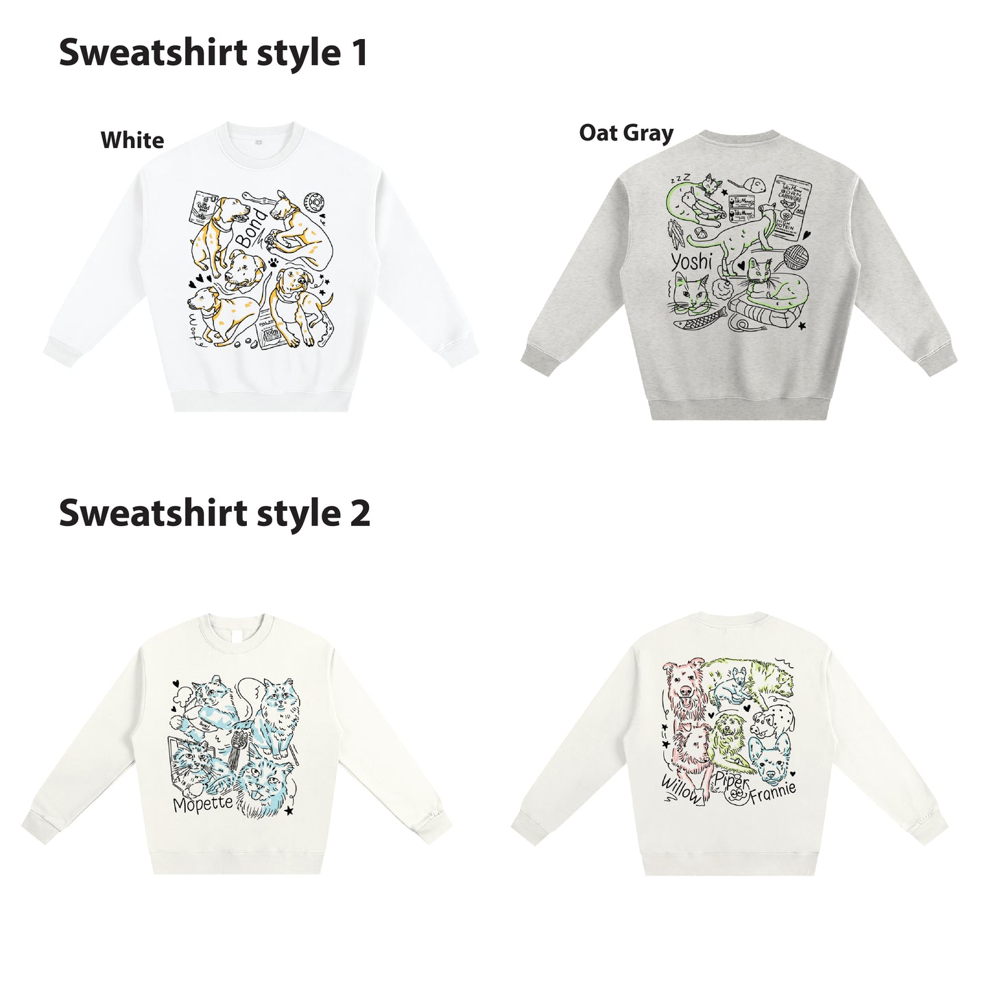 Custom Pet Shirt – Hand-Drawn Pet Illustration on Premium Shirt