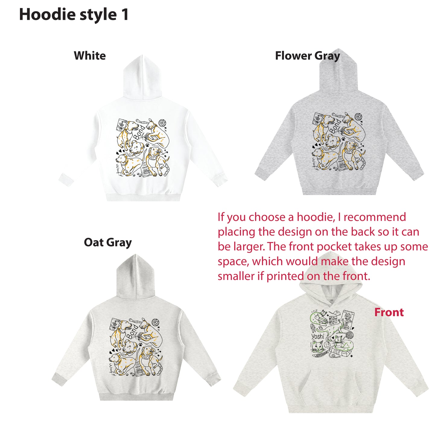 Custom Pet Shirt – Hand-Drawn Pet Illustration on Premium Shirt