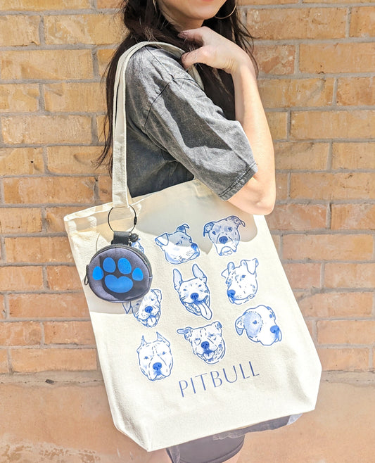 Pitbull Dog Tote Bag