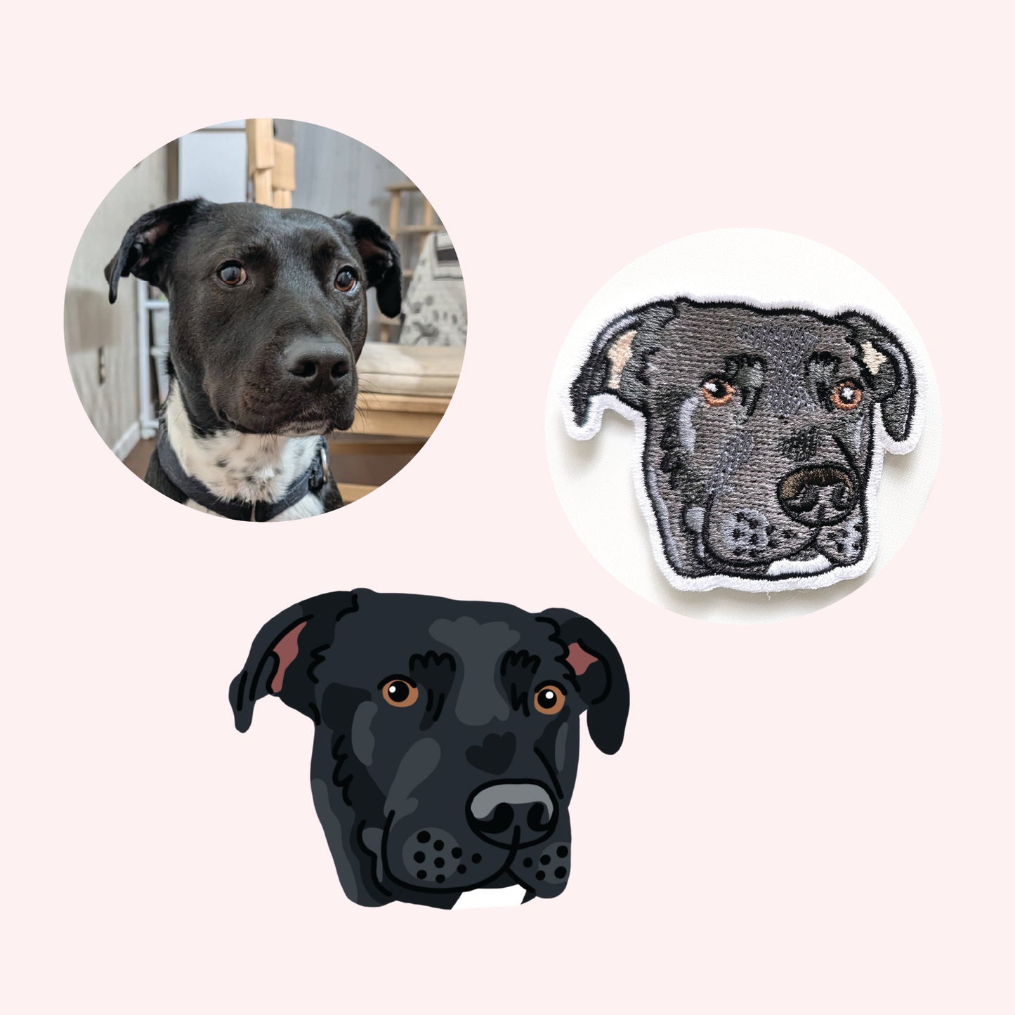 Custom embroidered pet patches