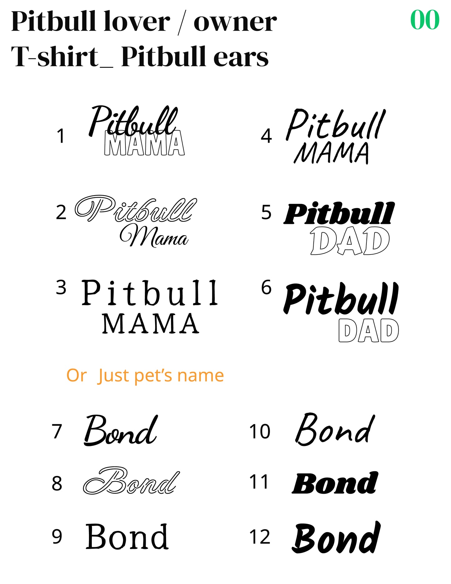Customizable Pitbull Ears Design