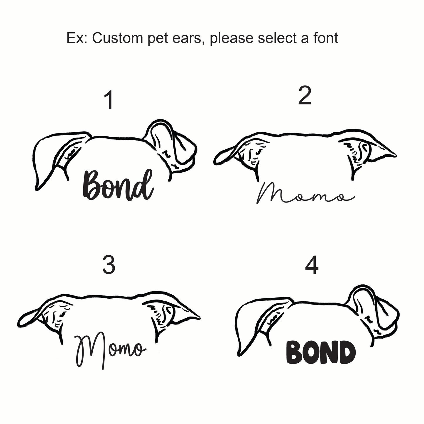 Customizable Pitbull Ears Design