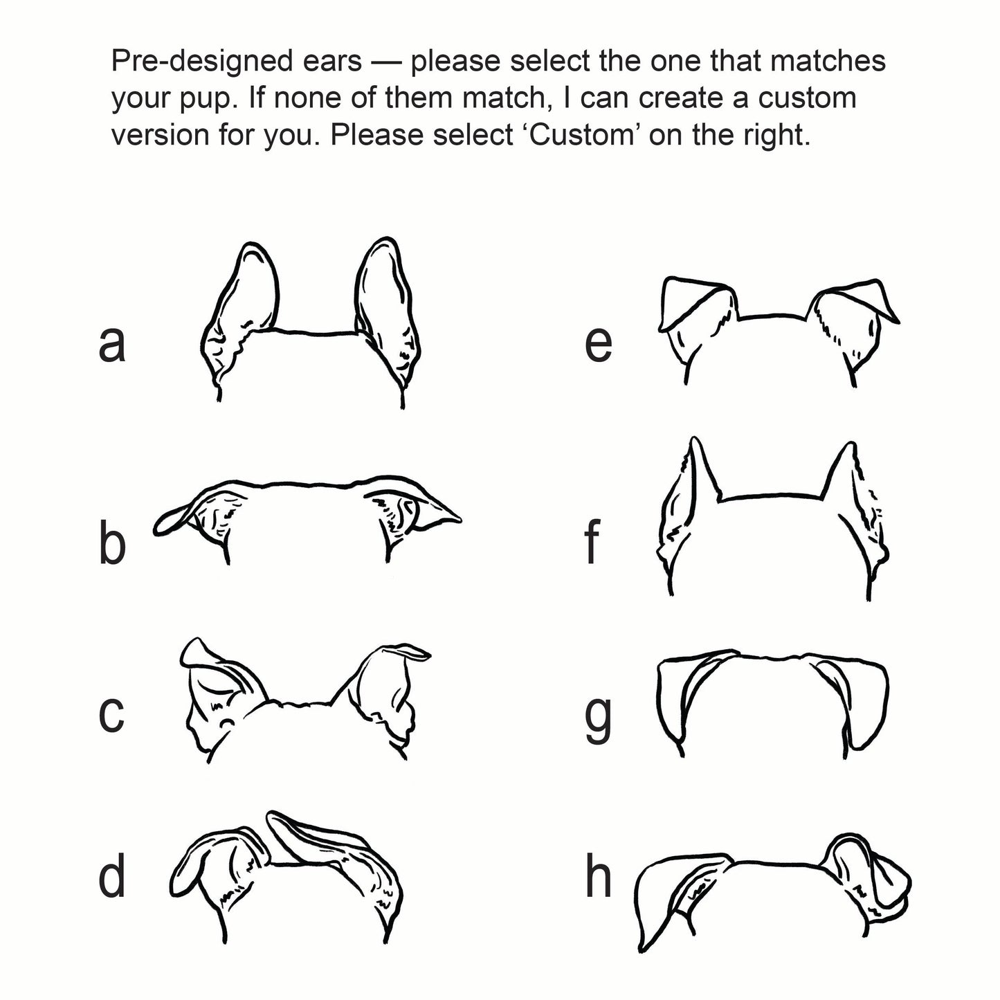 Customizable Pitbull Ears Design