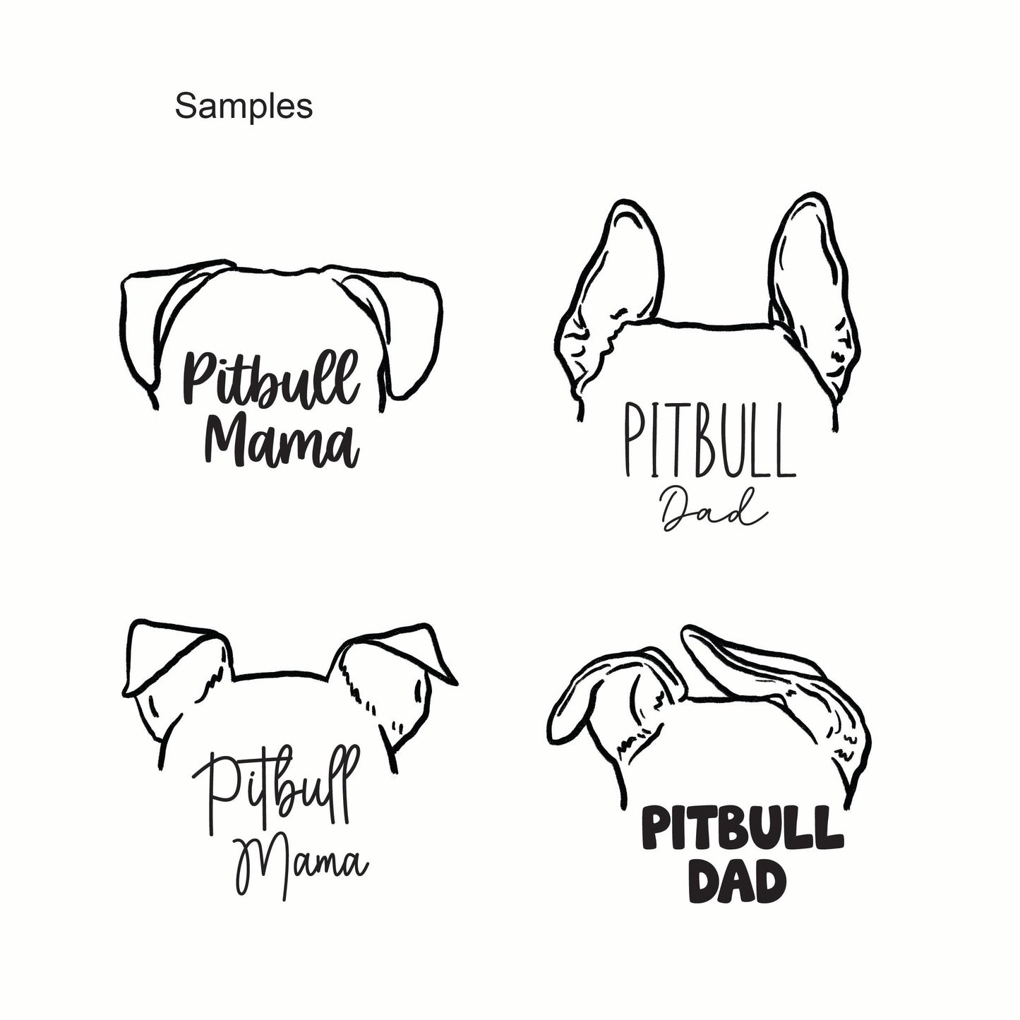 Customizable Pitbull Ears Design