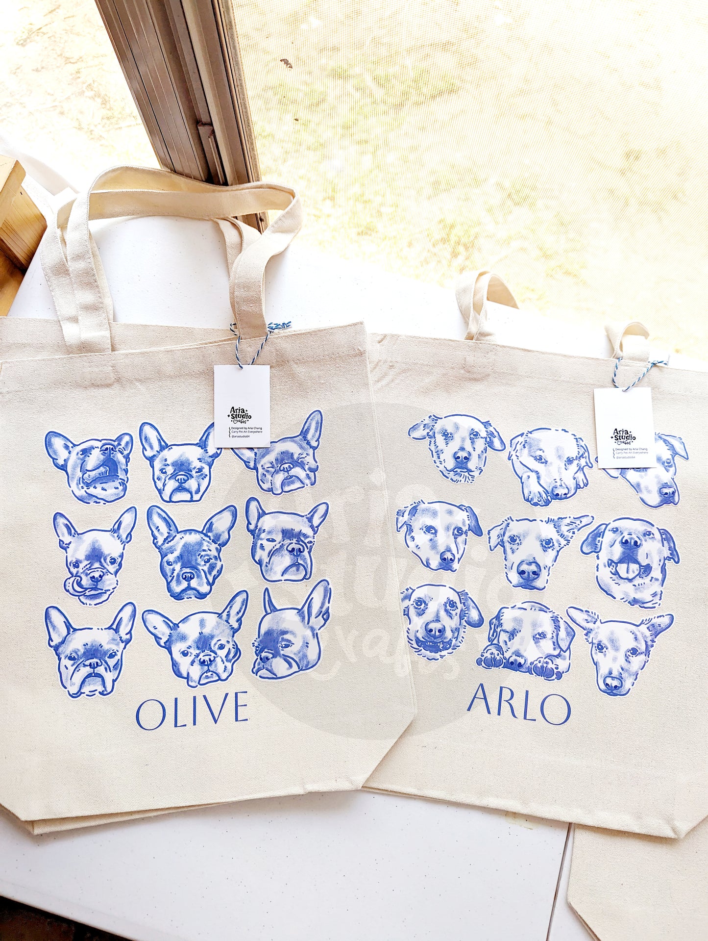 dog tote bag