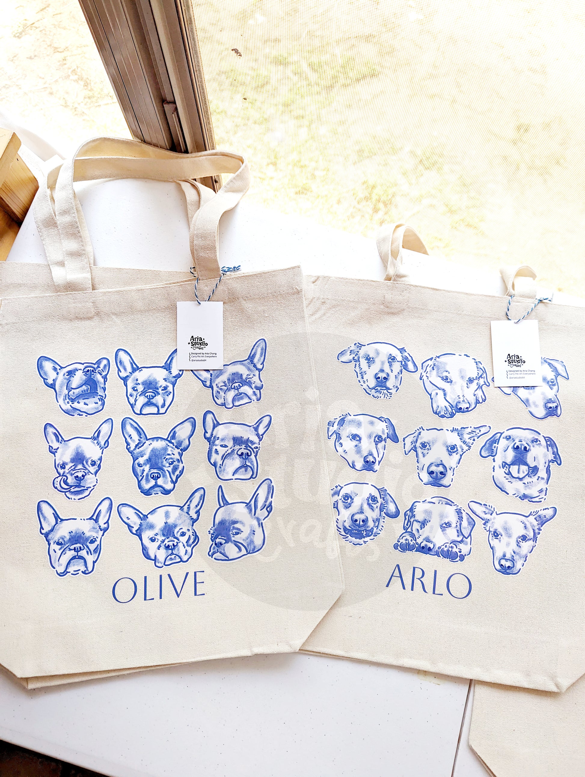 dog tote bag