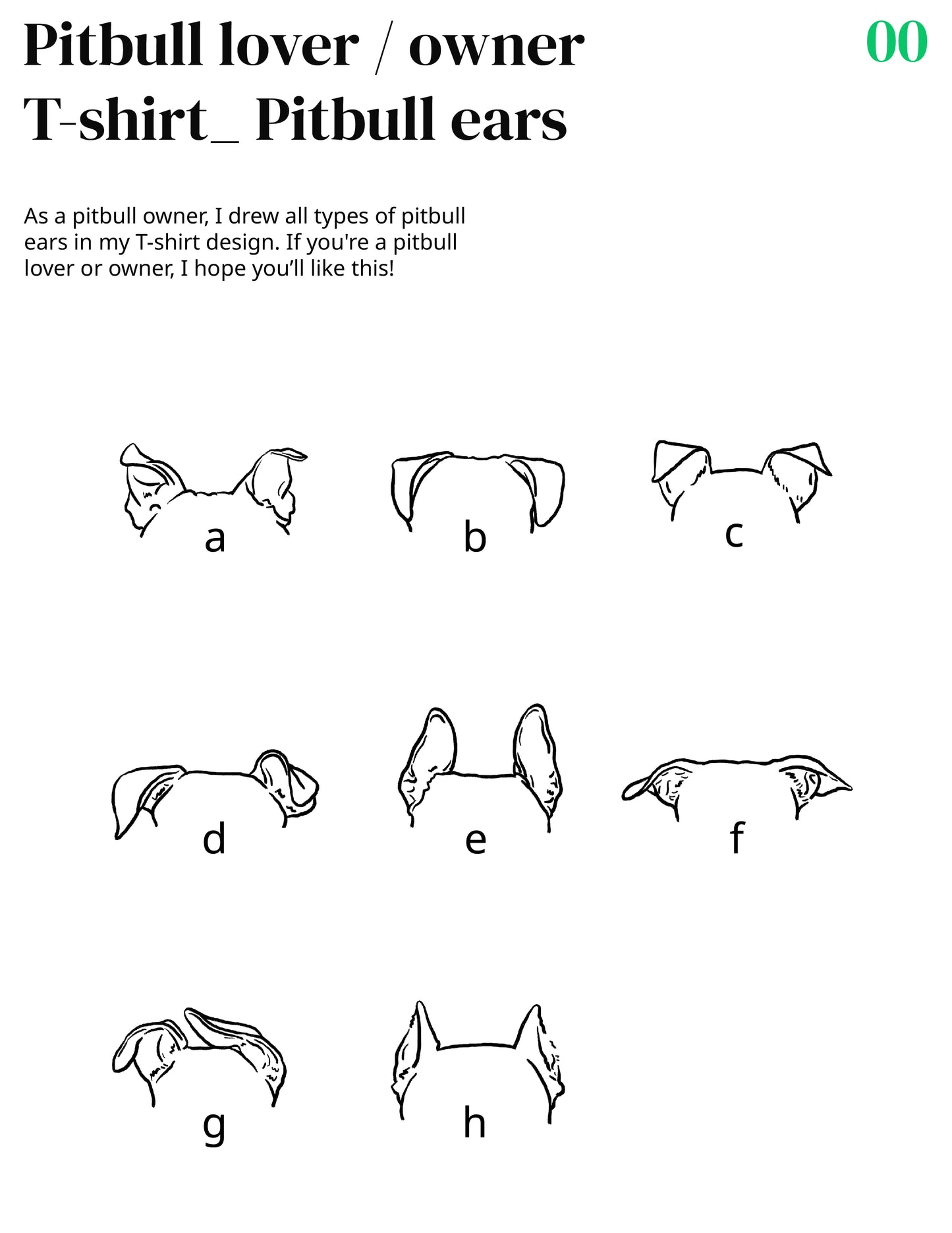 Customizable Pitbull Ears Design