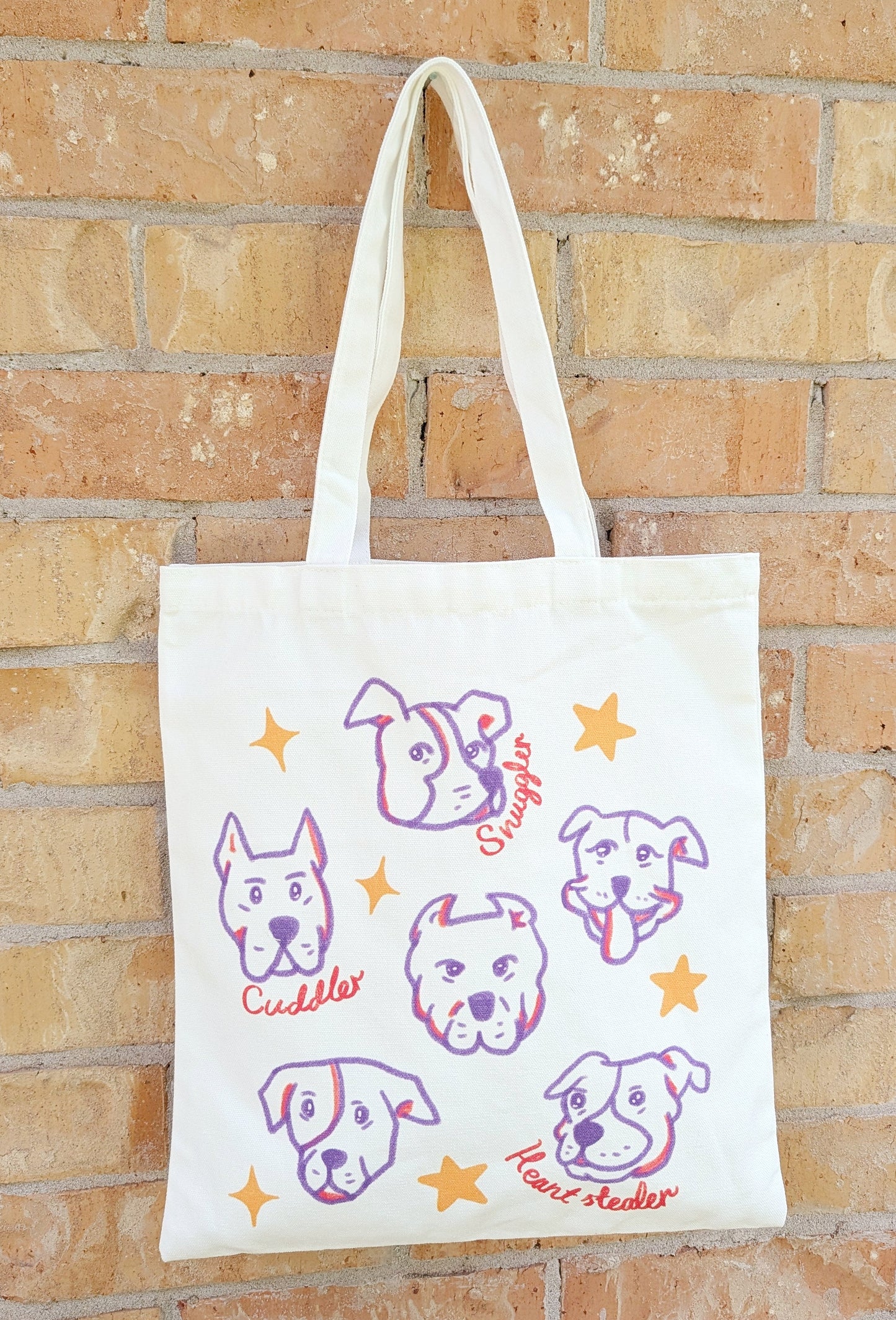 Retro-inspired Pitbull Tote Bag