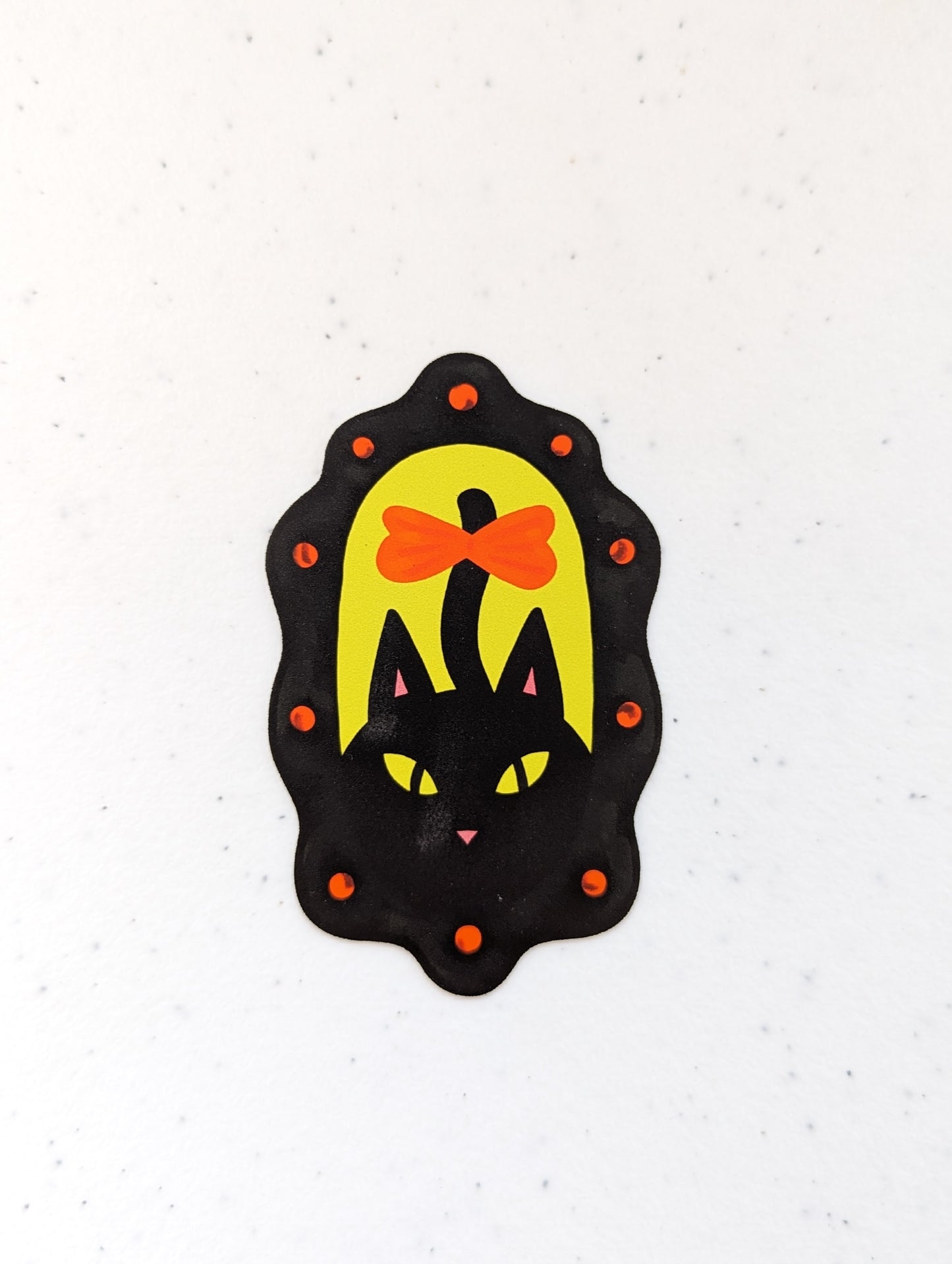 Black Cat Mirror Sticker