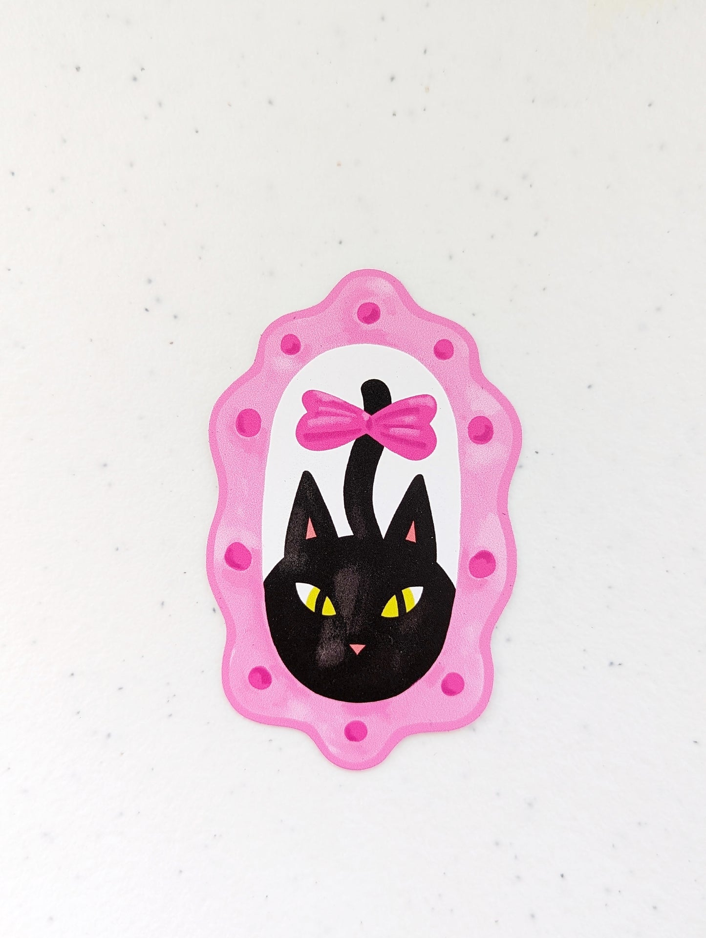 Black Cat Mirror Sticker