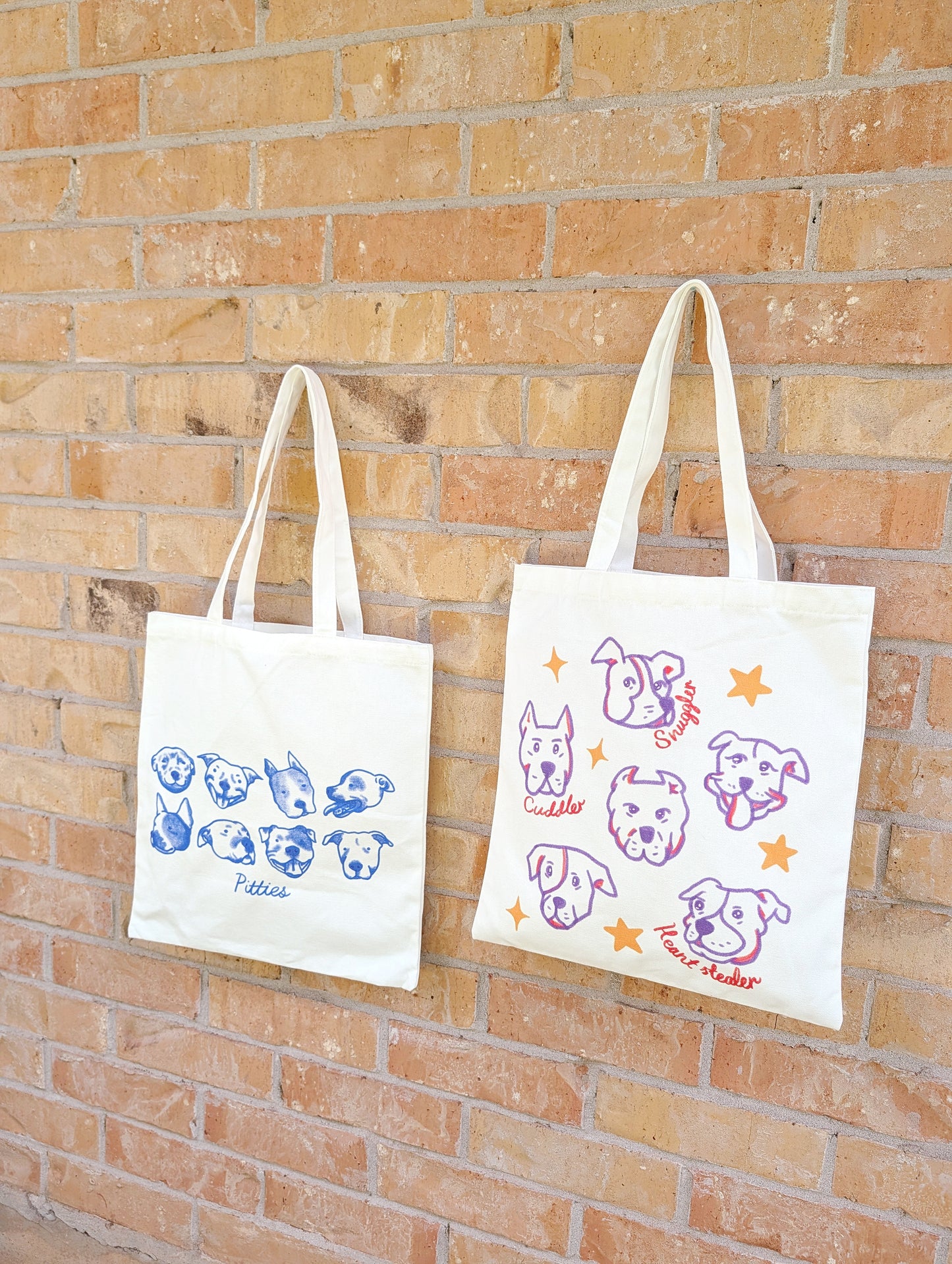 Retro-inspired Pitbull Tote Bag