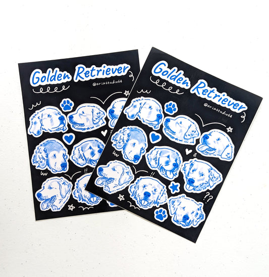 Golden Retriever Sticker Sheet