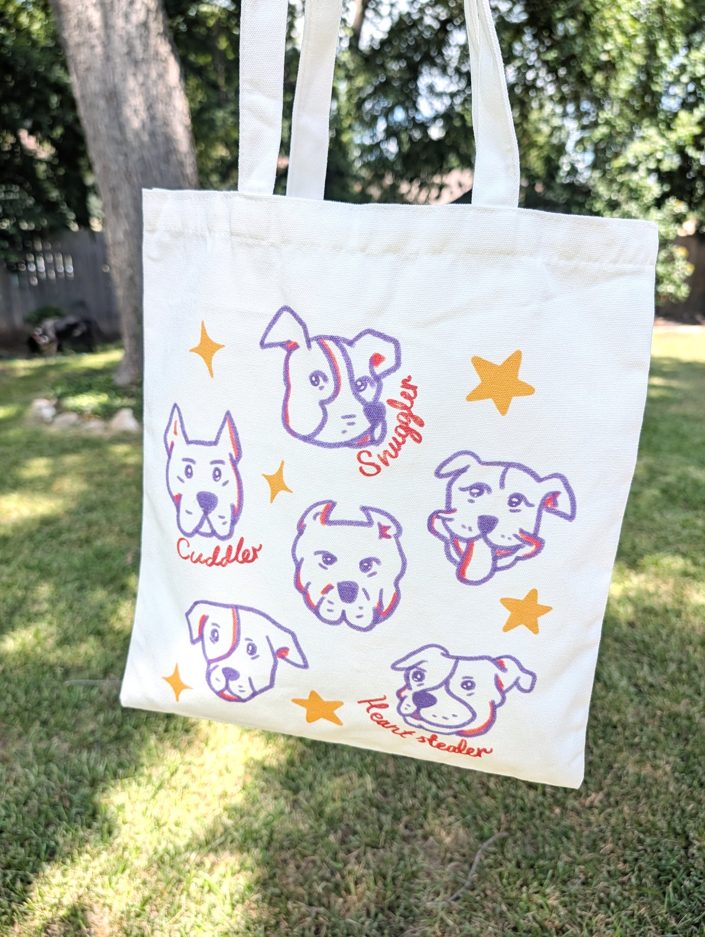 Retro-inspired Pitbull Tote Bag