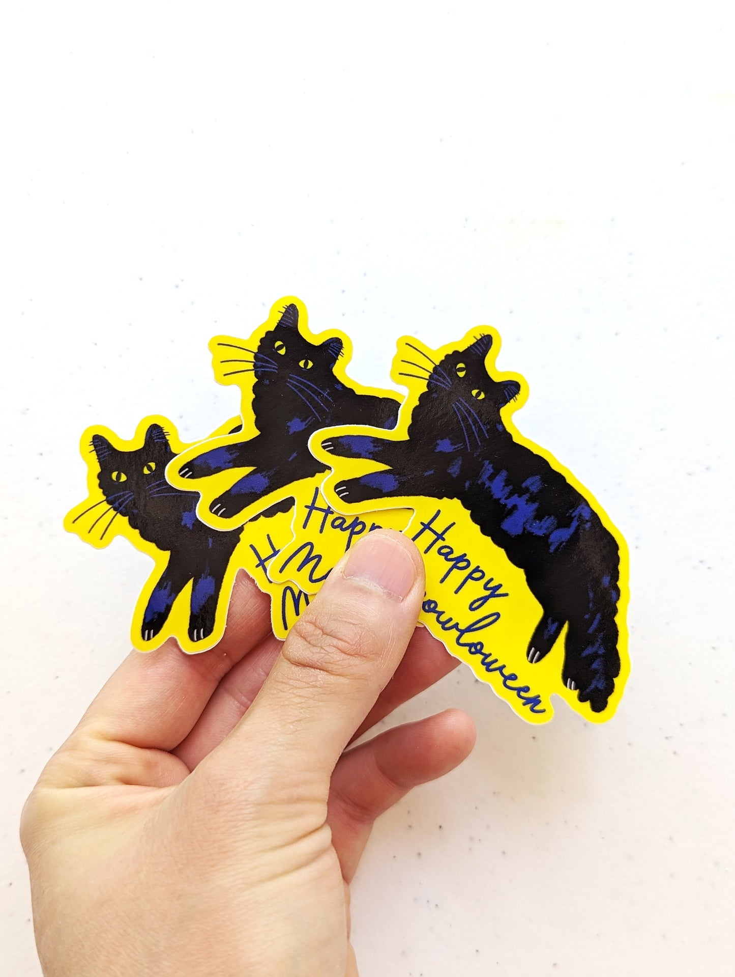 Black Cat Sticker – Happy Meowloween Halloween Sticker