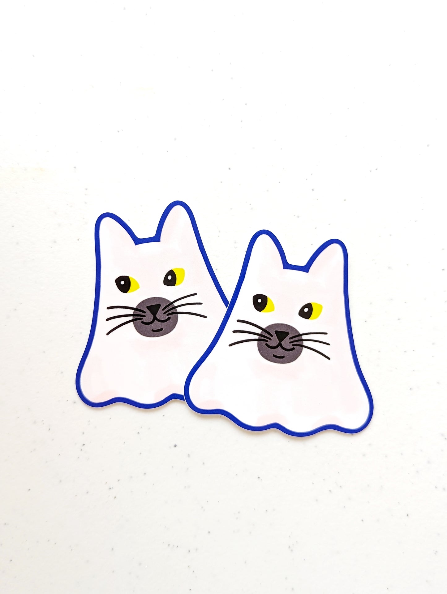 Cute Ghost Cat Sticker – Spooky Halloween Sticker
