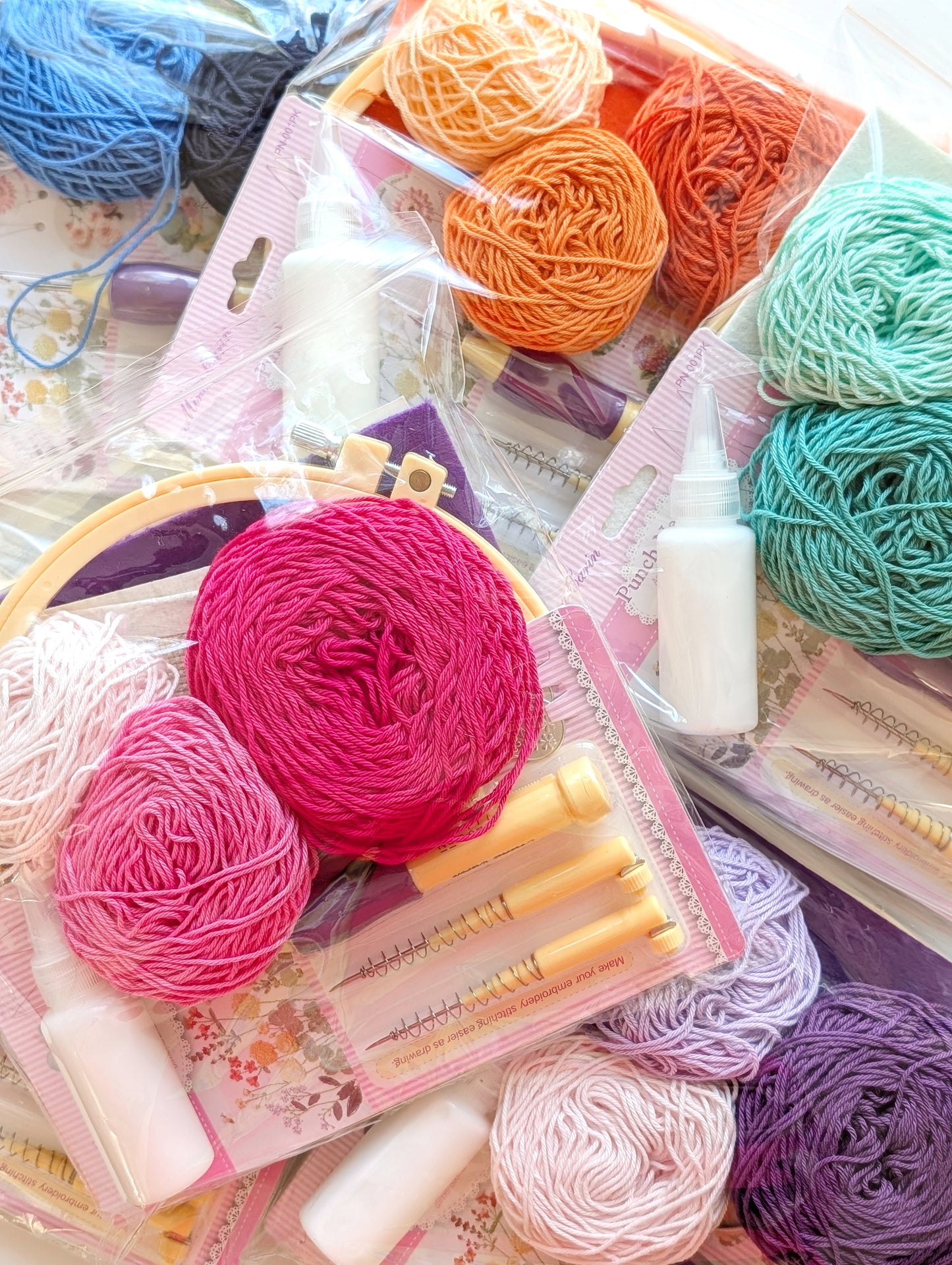 Large Skull Punch Needle Kit