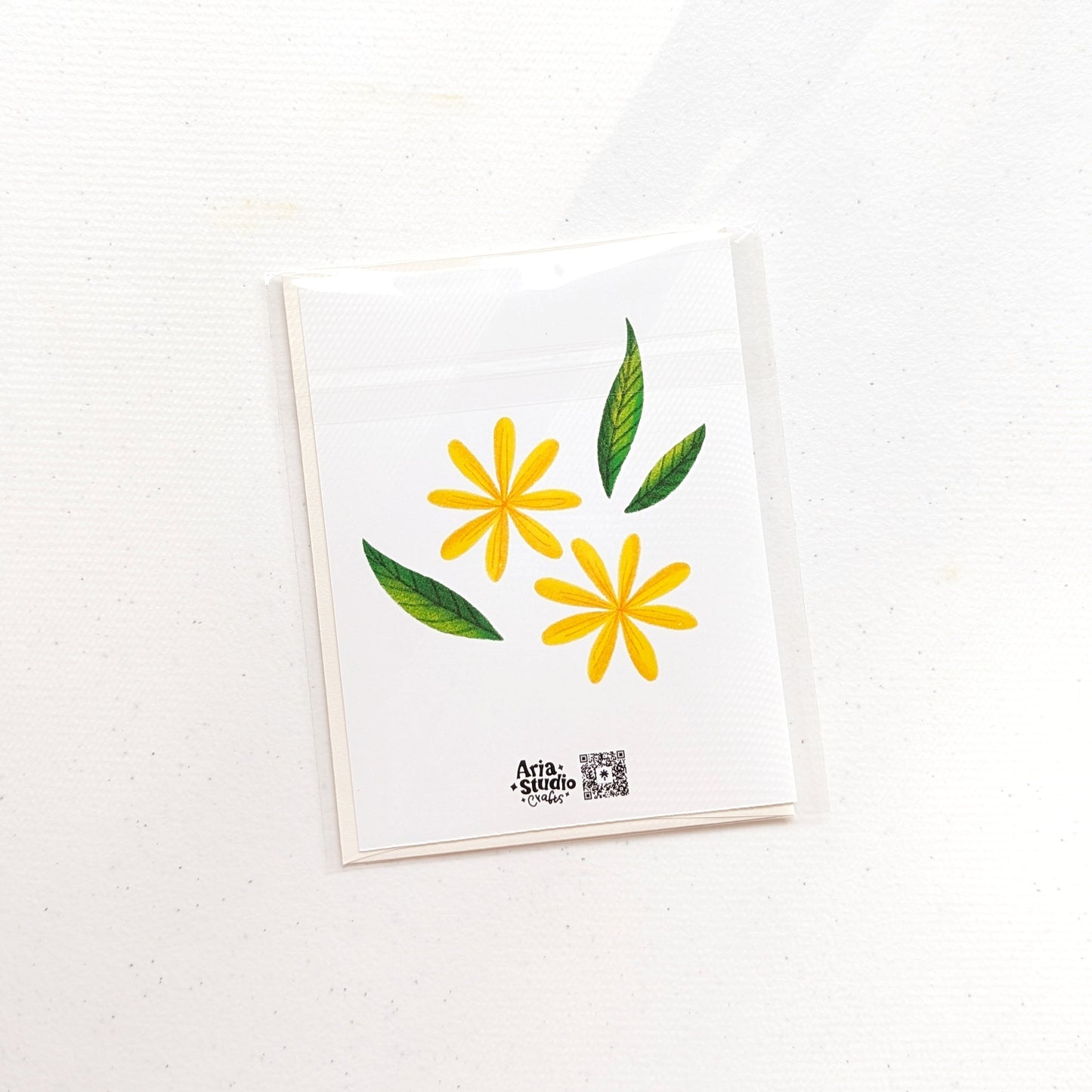 Leaf Thank You Card – Minimal Botanical Greeting Card