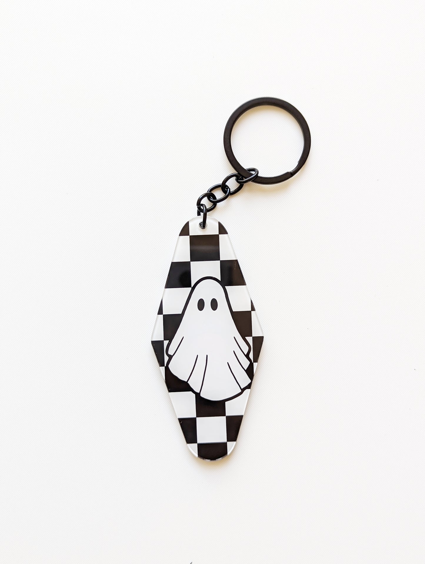 Halloween Plaid Paws Acrylic Keychain