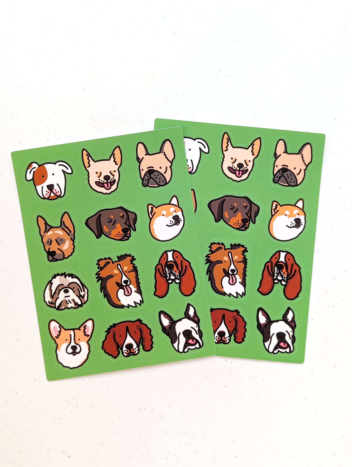 Cat & Dog Cute Face Sticker Sheets
