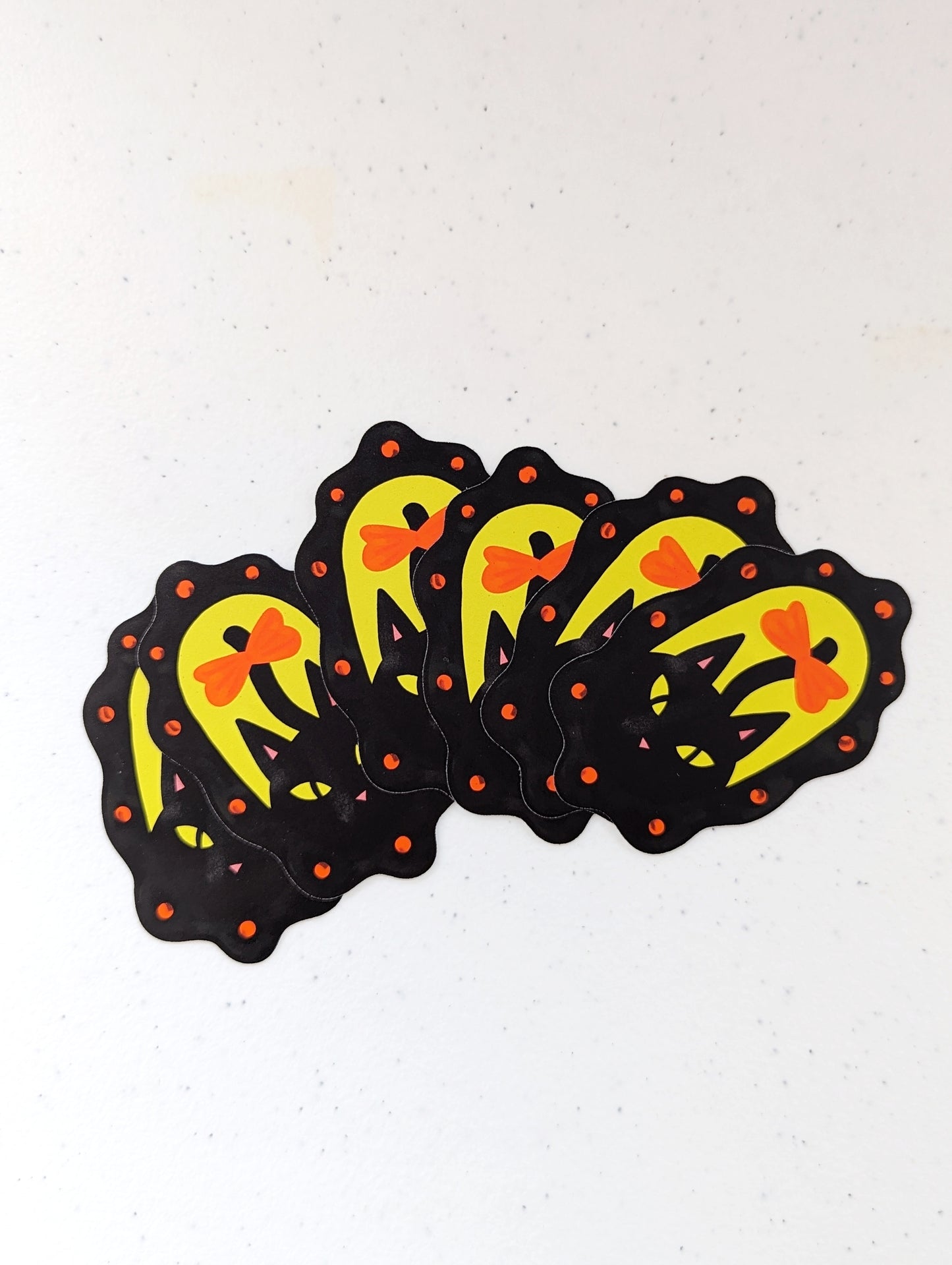 Black Cat Mirror Sticker