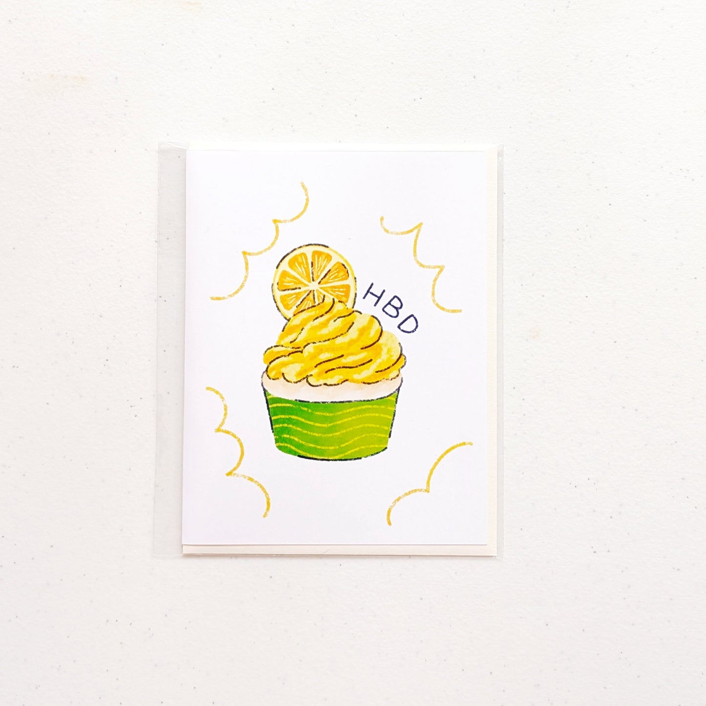 Lemon Cupcake Birthday Card