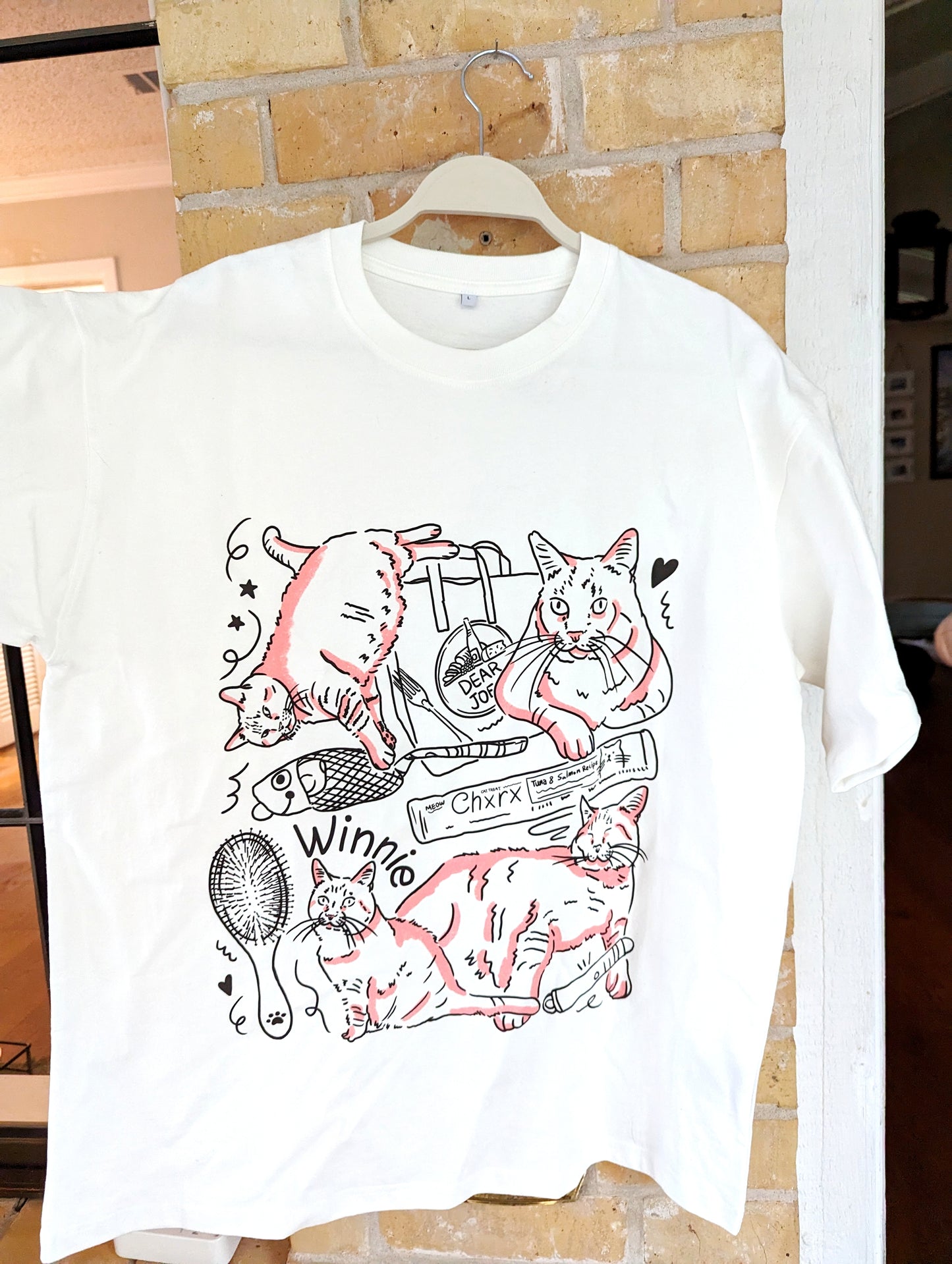 Custom Pet T-Shirt – Hand-Drawn Pet Illustration on Premium Tee
