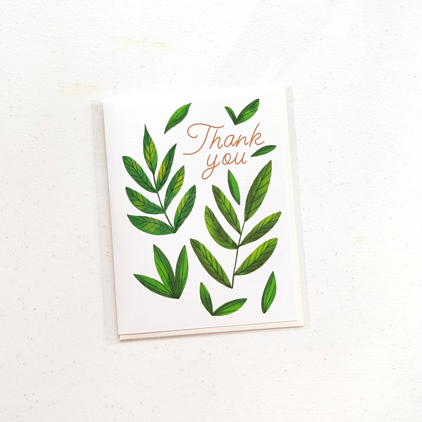 Leaf Thank You Card – Minimal Botanical Greeting Card