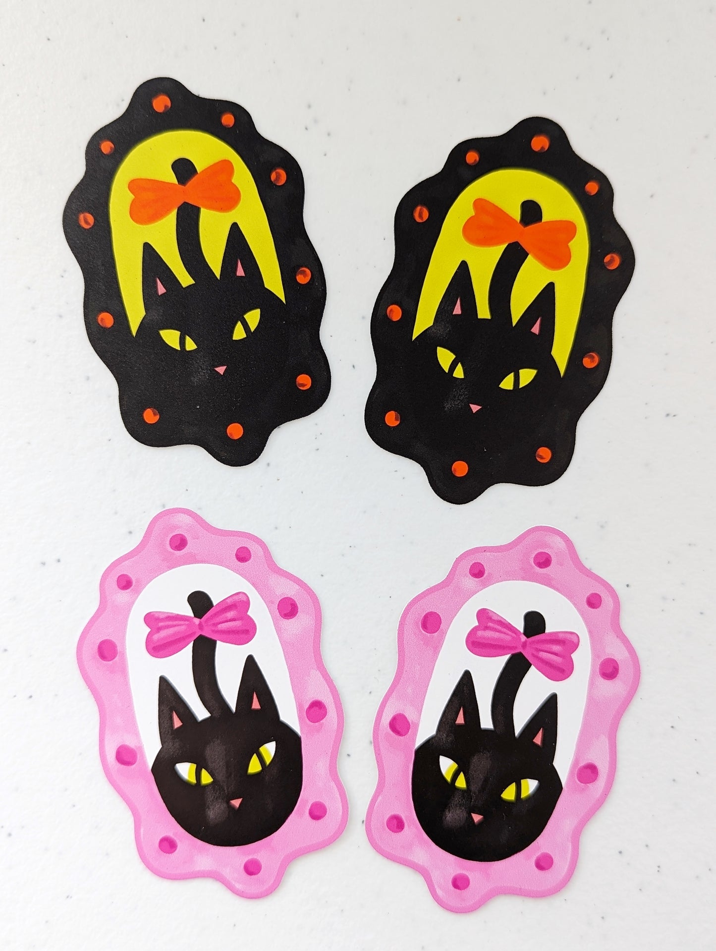 Black Cat Mirror Sticker