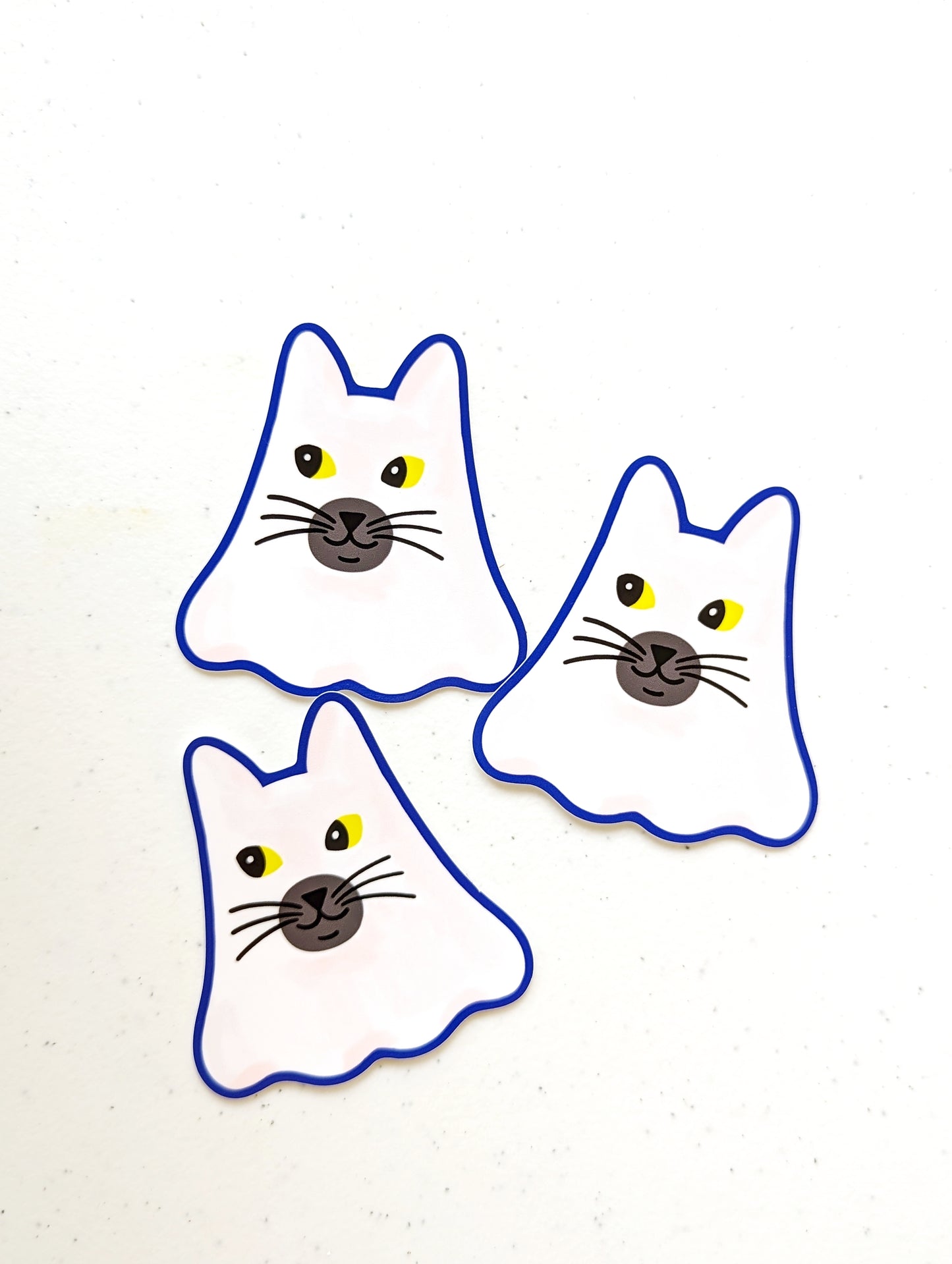 Cute Ghost Cat Sticker – Spooky Halloween Sticker