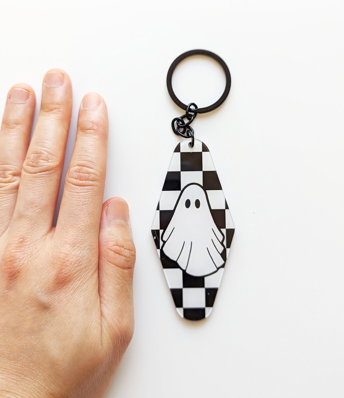 Halloween Plaid Acrylic Keychain
