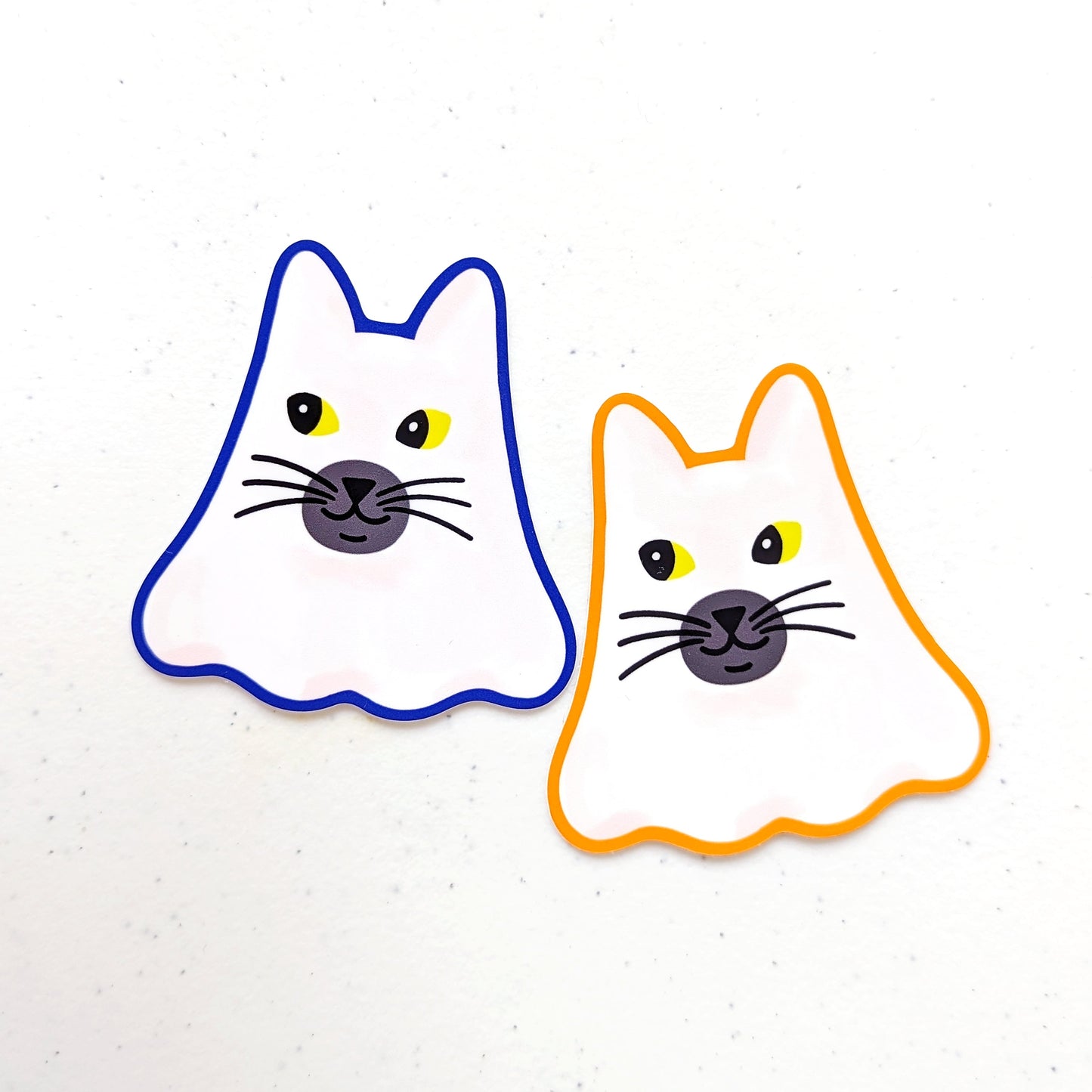 Cute Ghost Cat Sticker – Spooky Halloween Sticker
