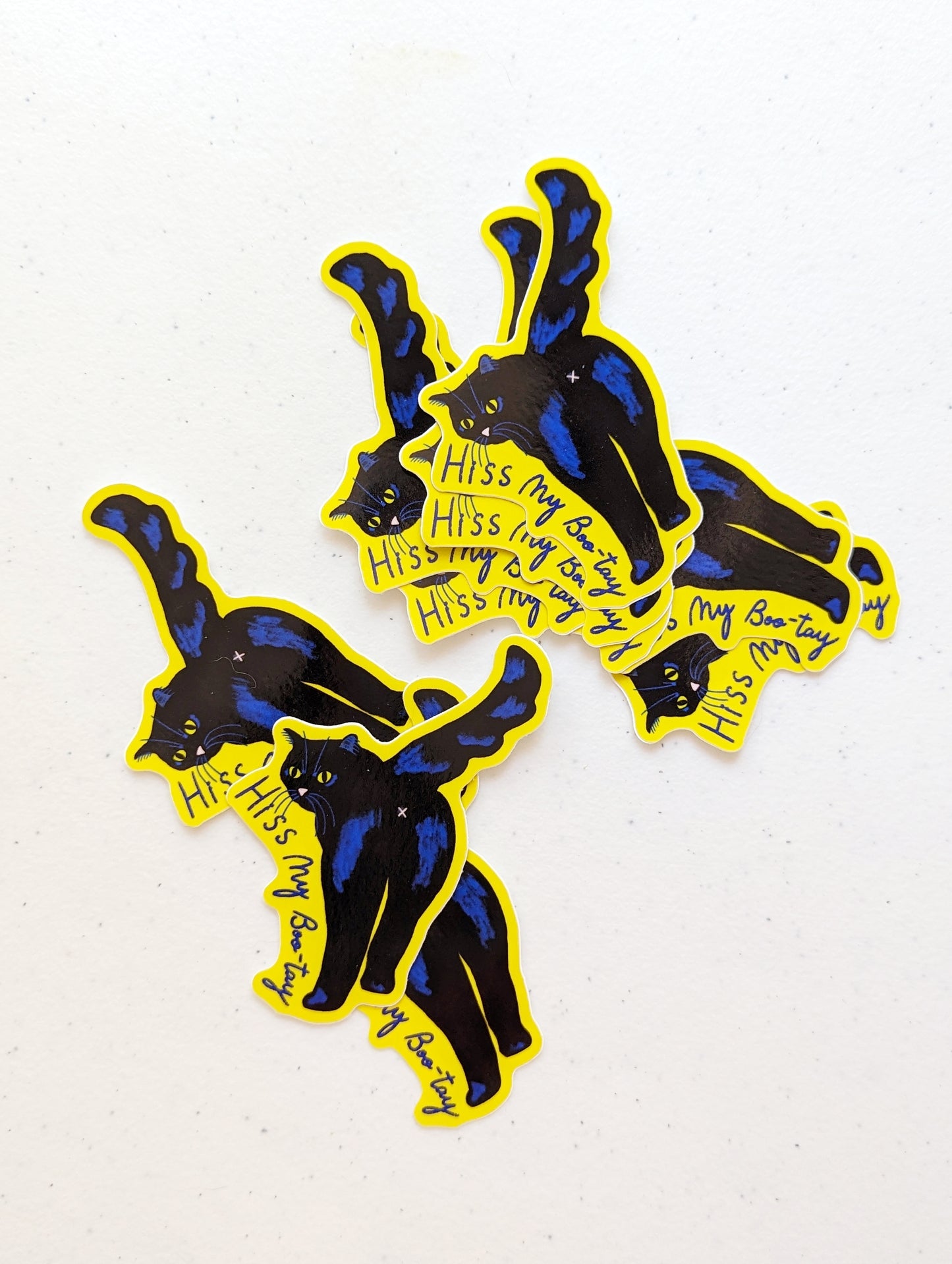 Black Cat Sticker – Hiss My Boo-tay Funny Halloween Sticker