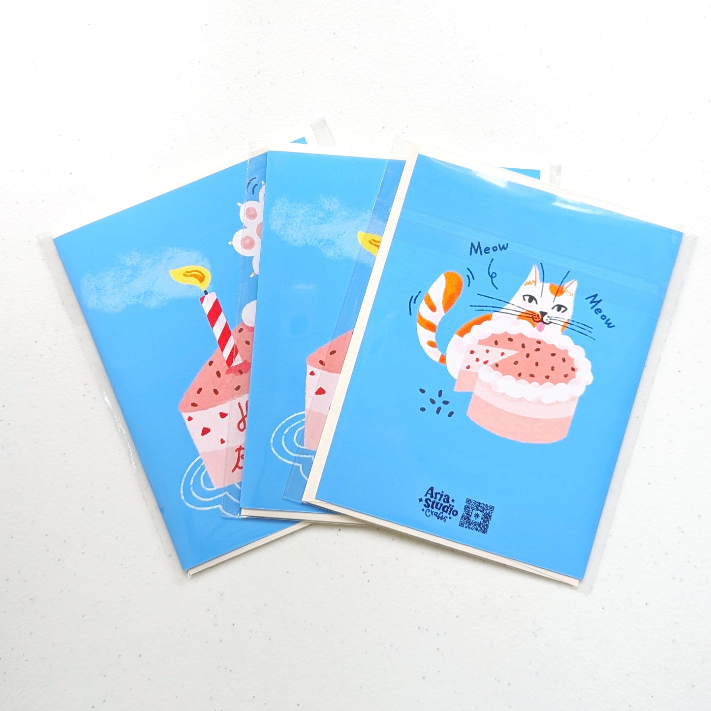 Slice cake Birthday Card_Meow