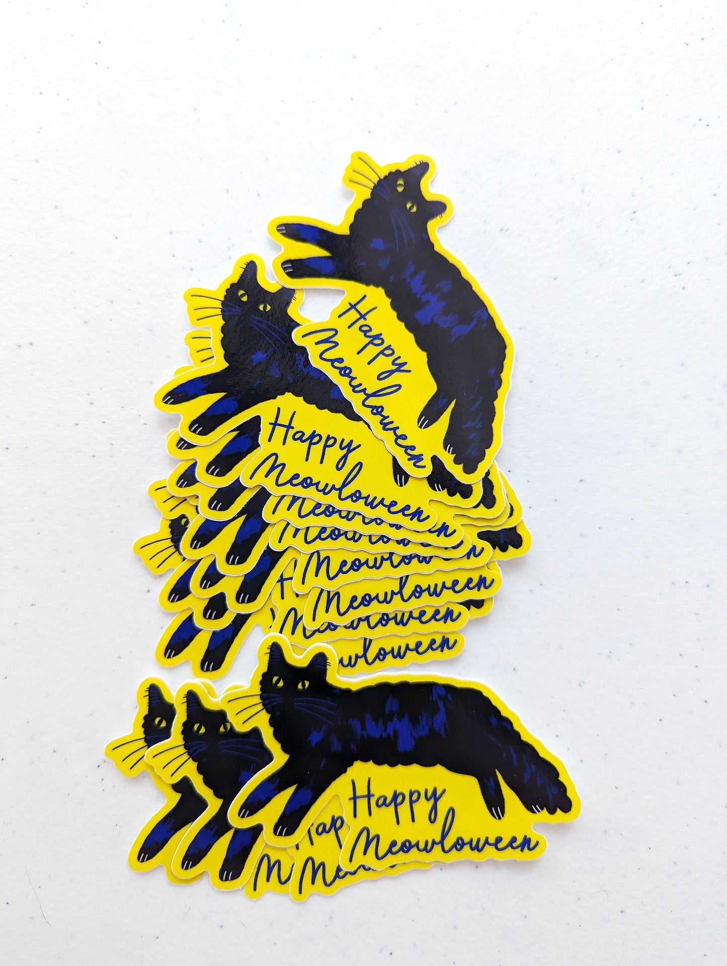 Black Cat Sticker – Happy Meowloween Halloween Sticker